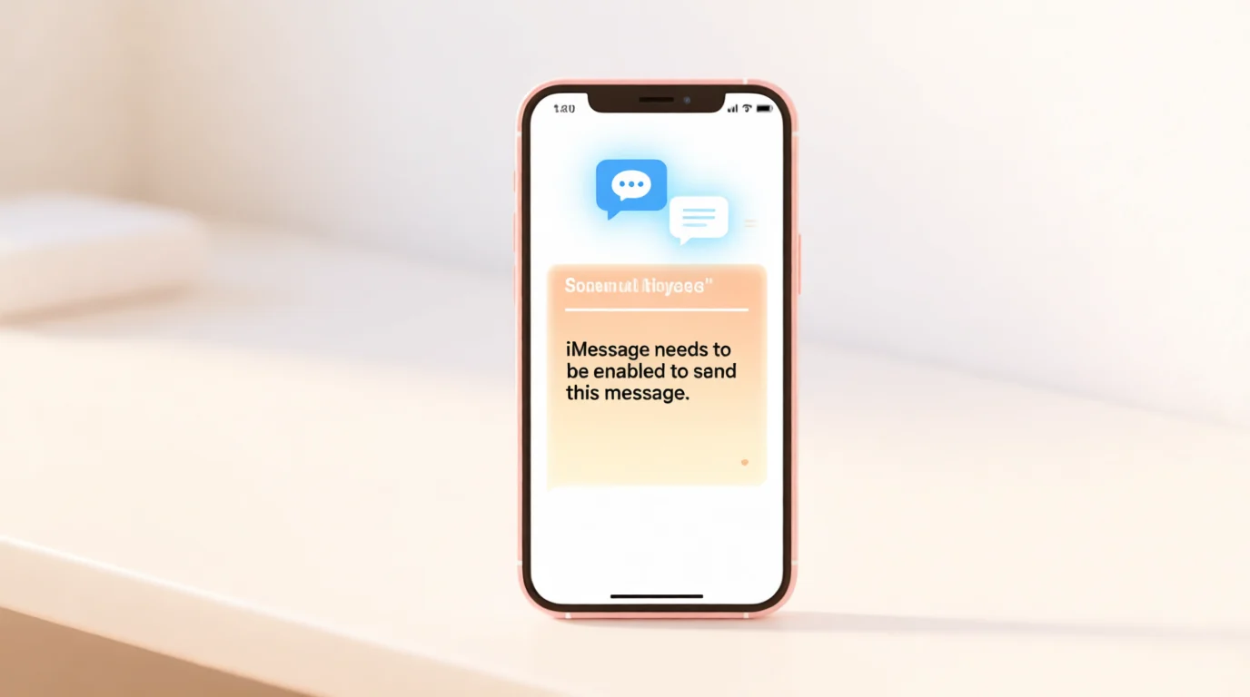 imessage needs to be enabled to send this message