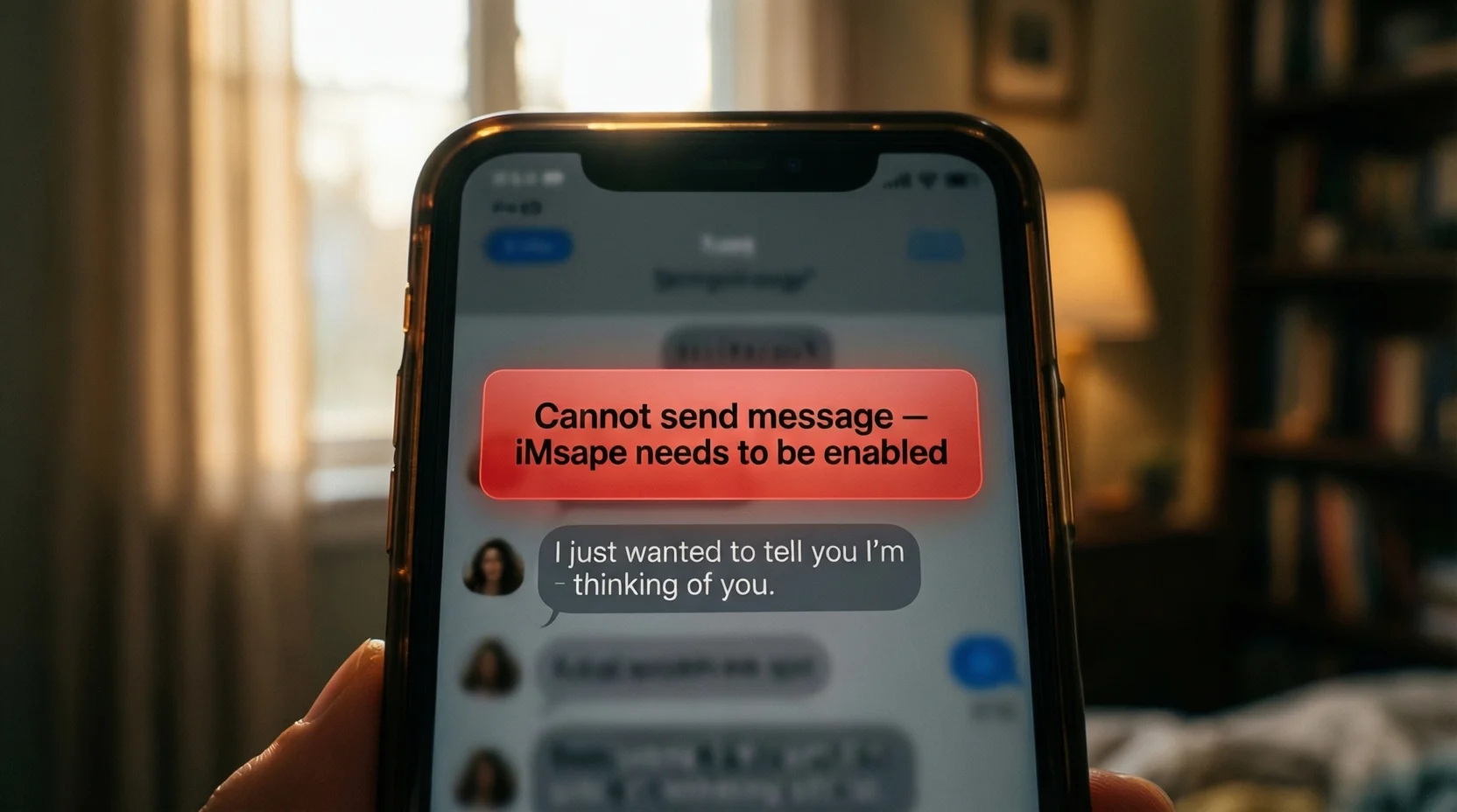 cannot send message imessage needs to be enabled