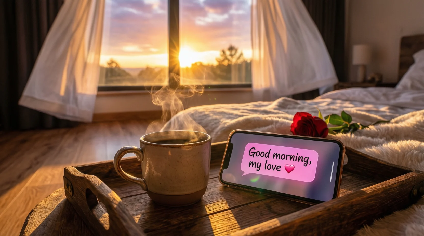 good morning message for him to make him smile