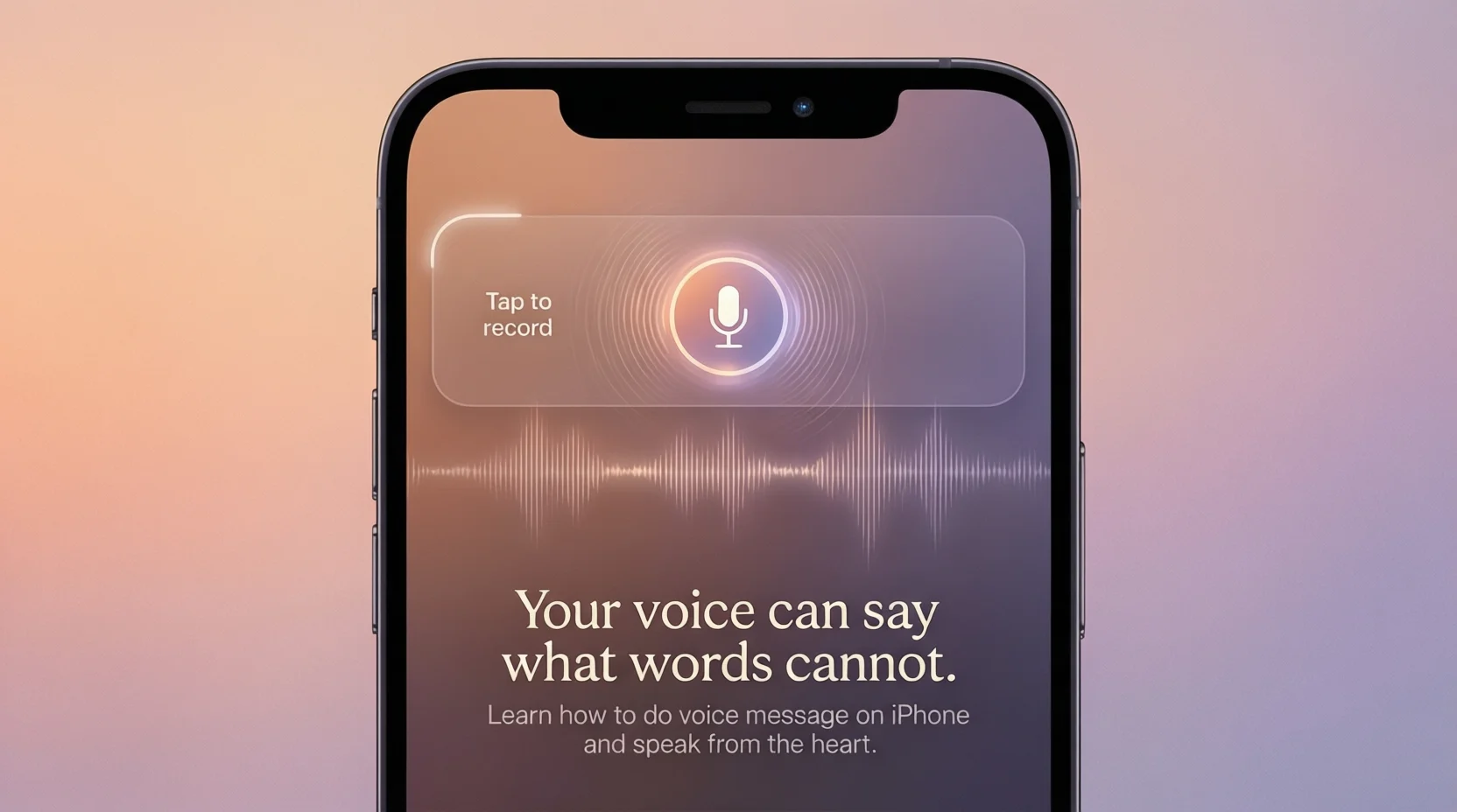 how to do voice message on iphone