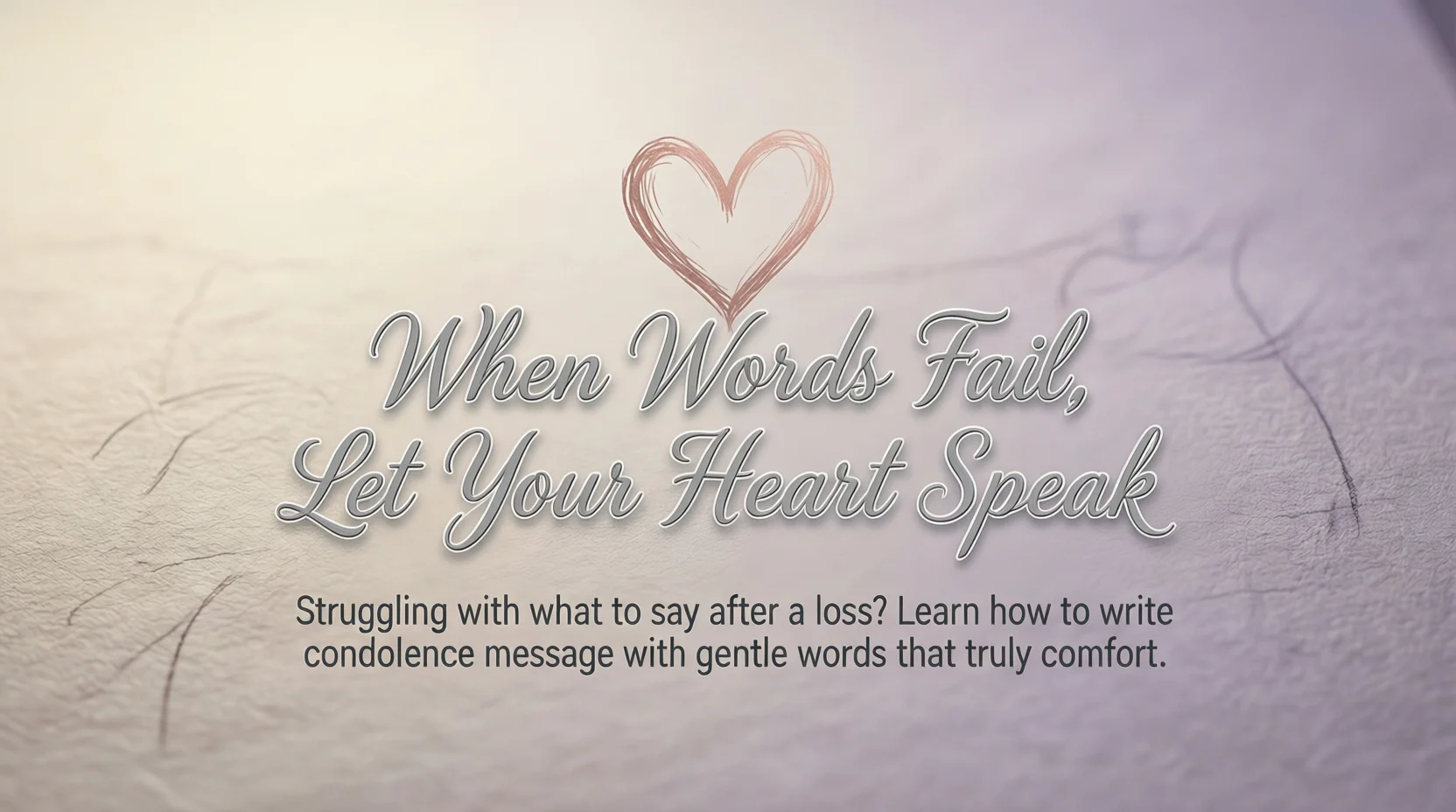 how to write condolence message