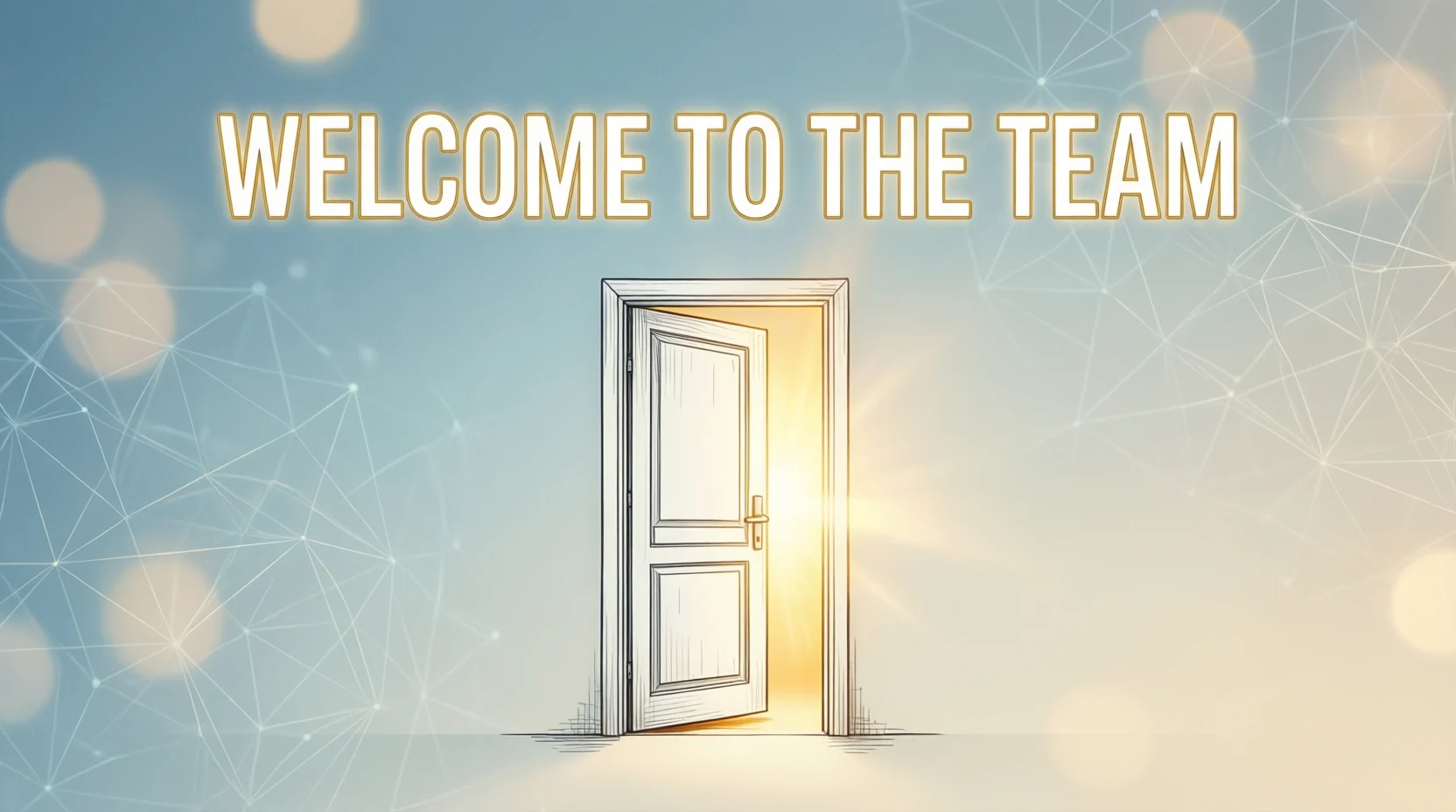welcome to the team message