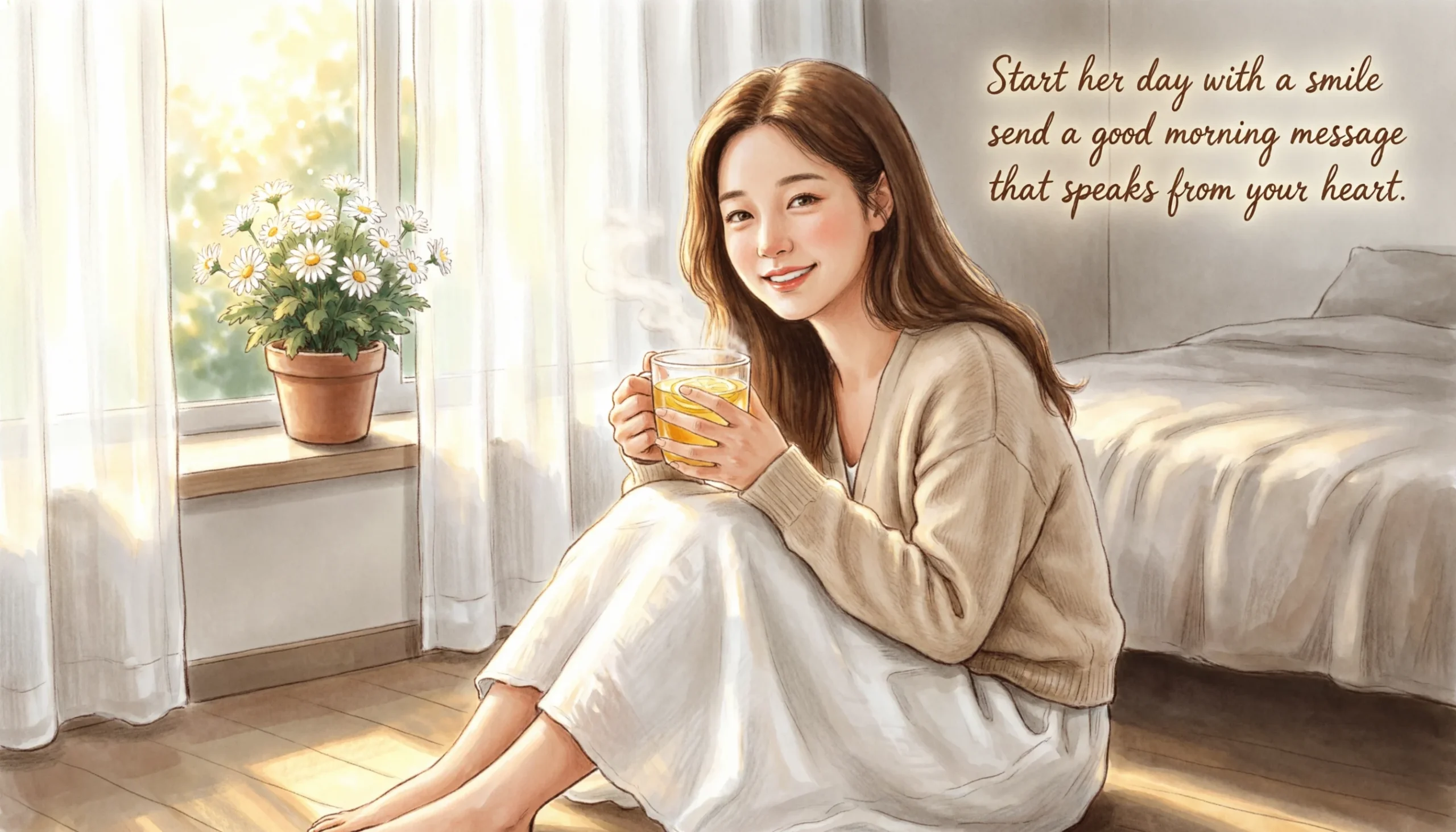 good morning message to make her smile