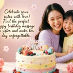happy birthday message to sister