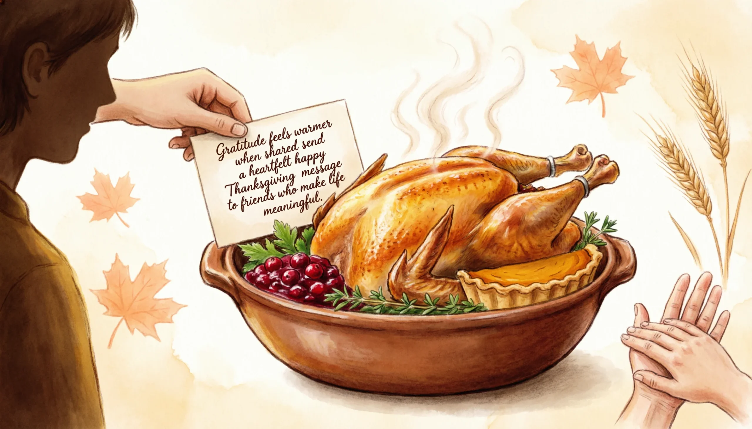 happy thanksgiving message to friends