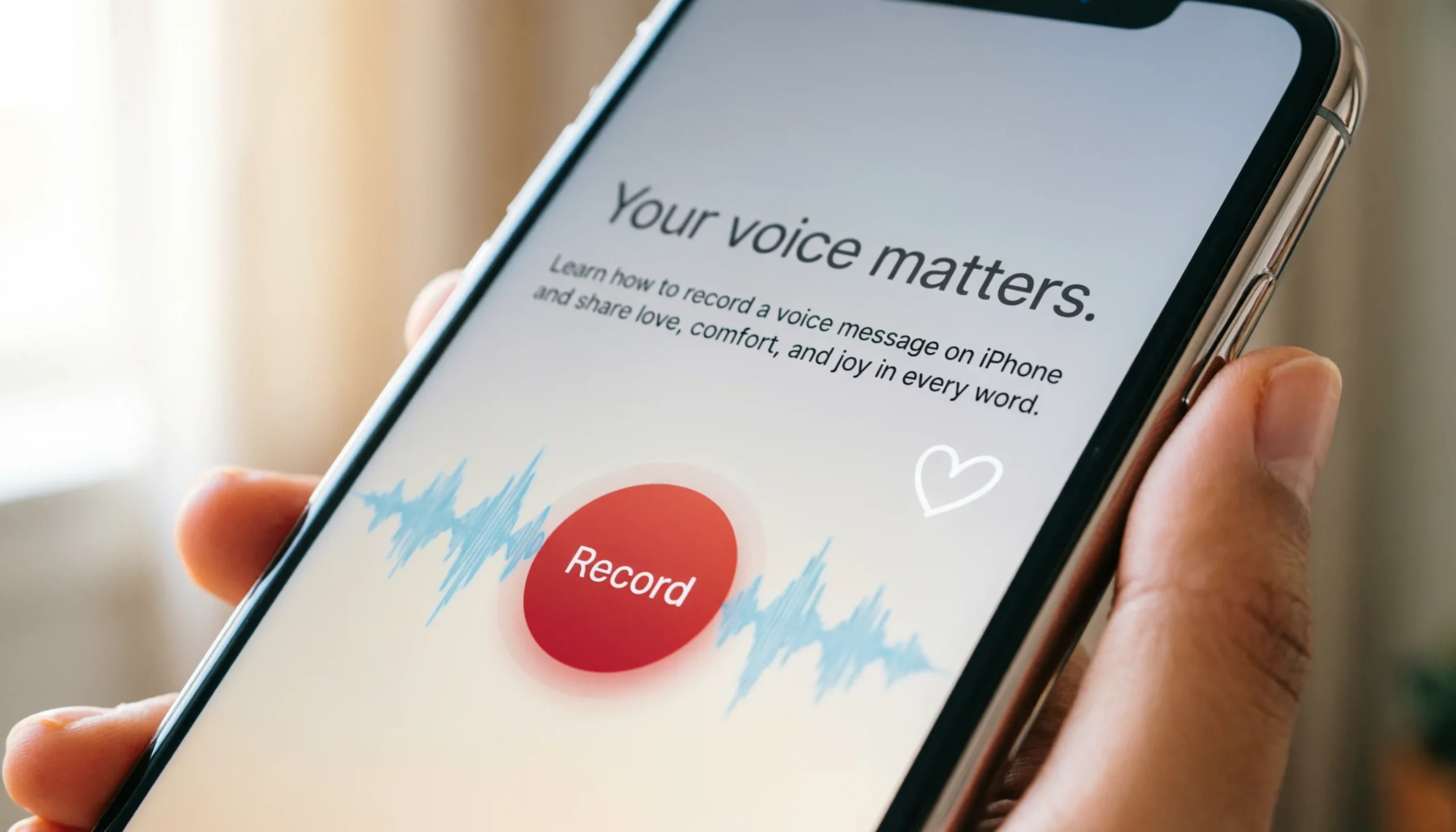 how to record a voice message on iphone
