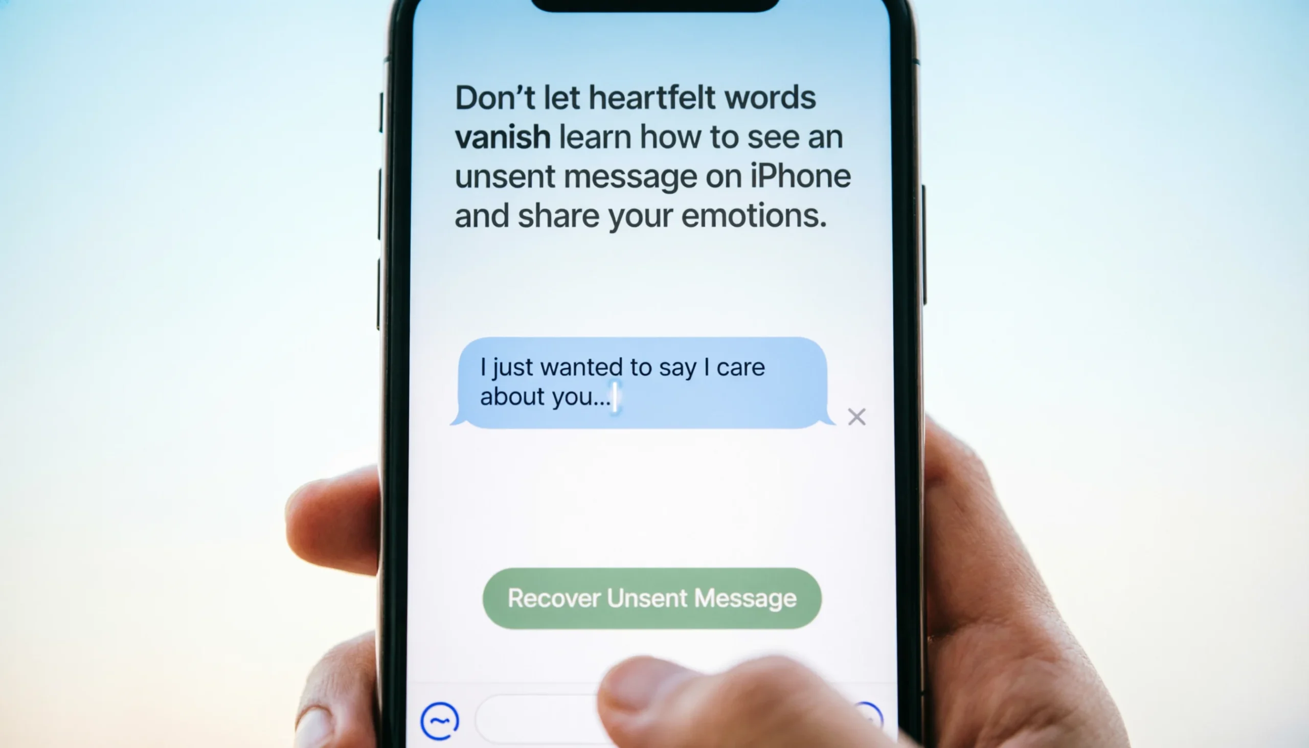 how to see an unsent message on iphone