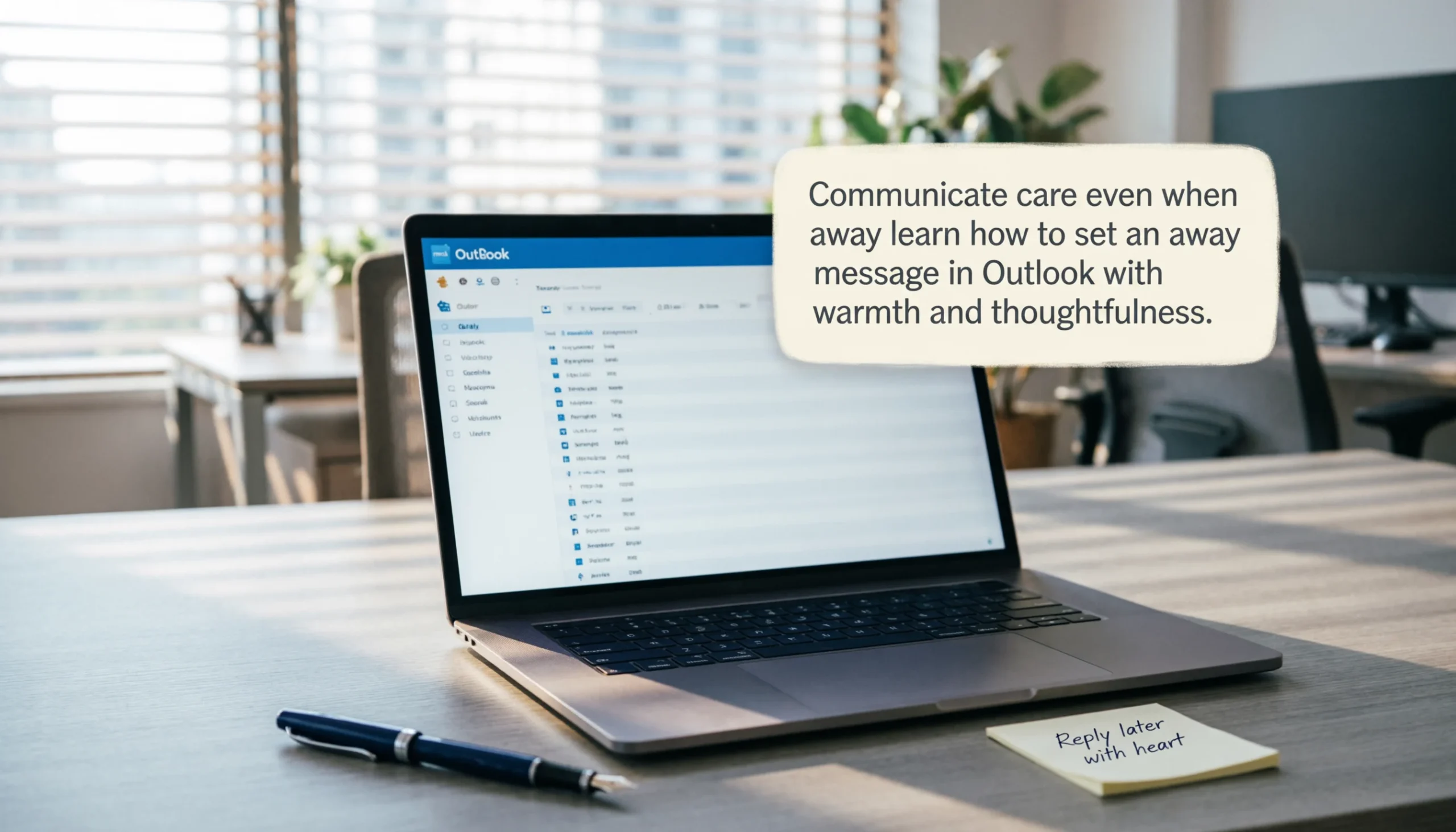 how to set an away message in outlook