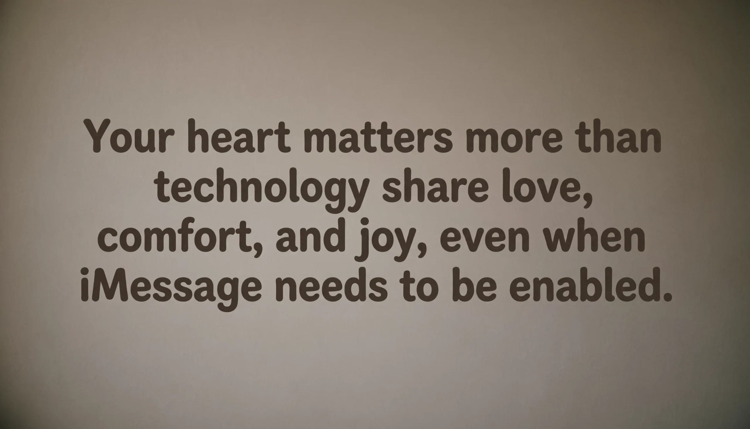 i message needs to be enabled