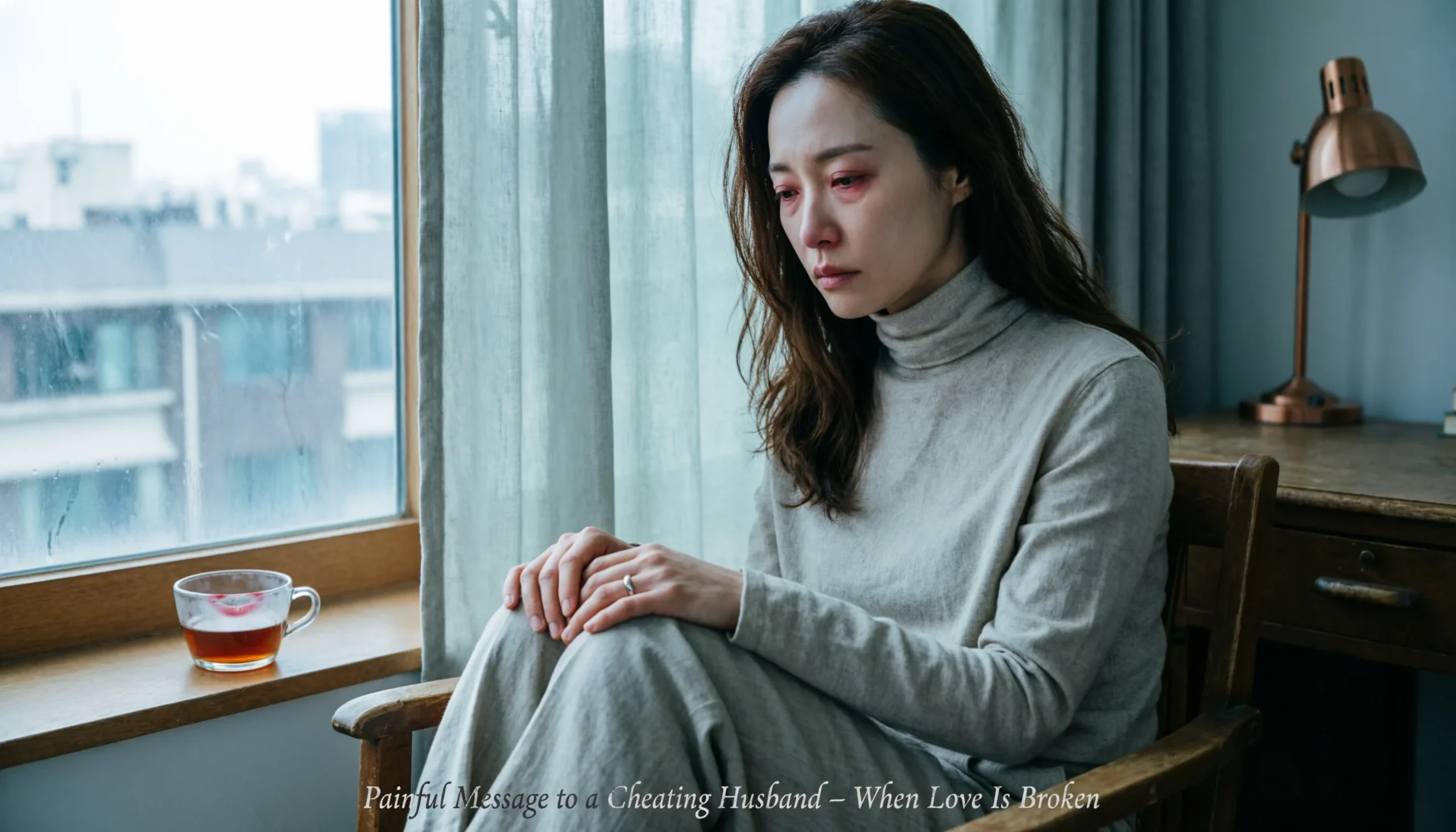 painful message to a cheating husband