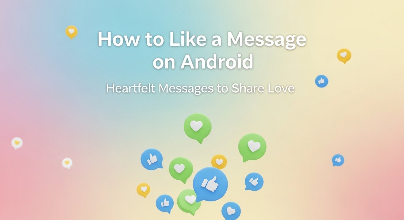 how to like a message on android
