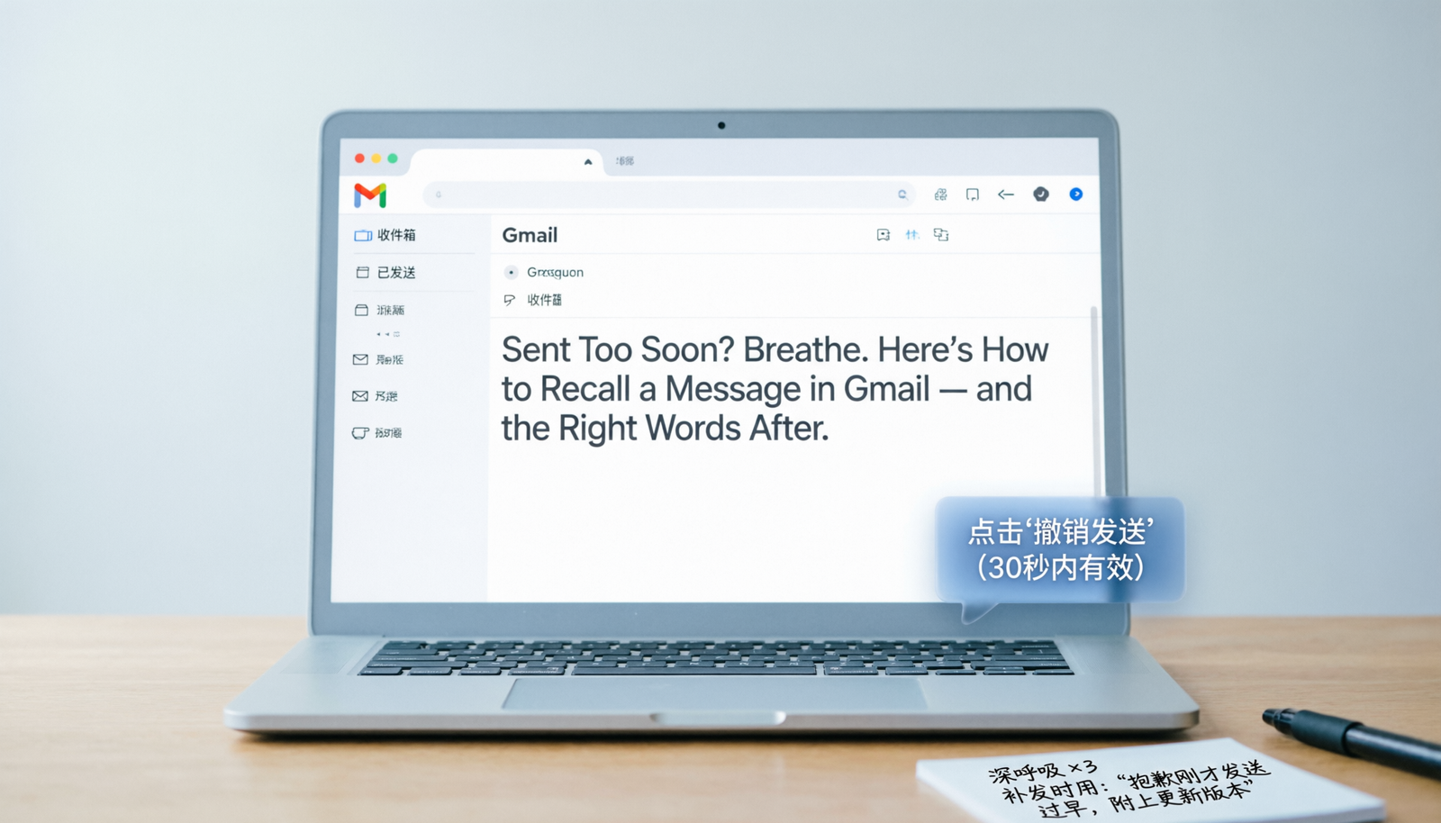 how to recall a message in gmail