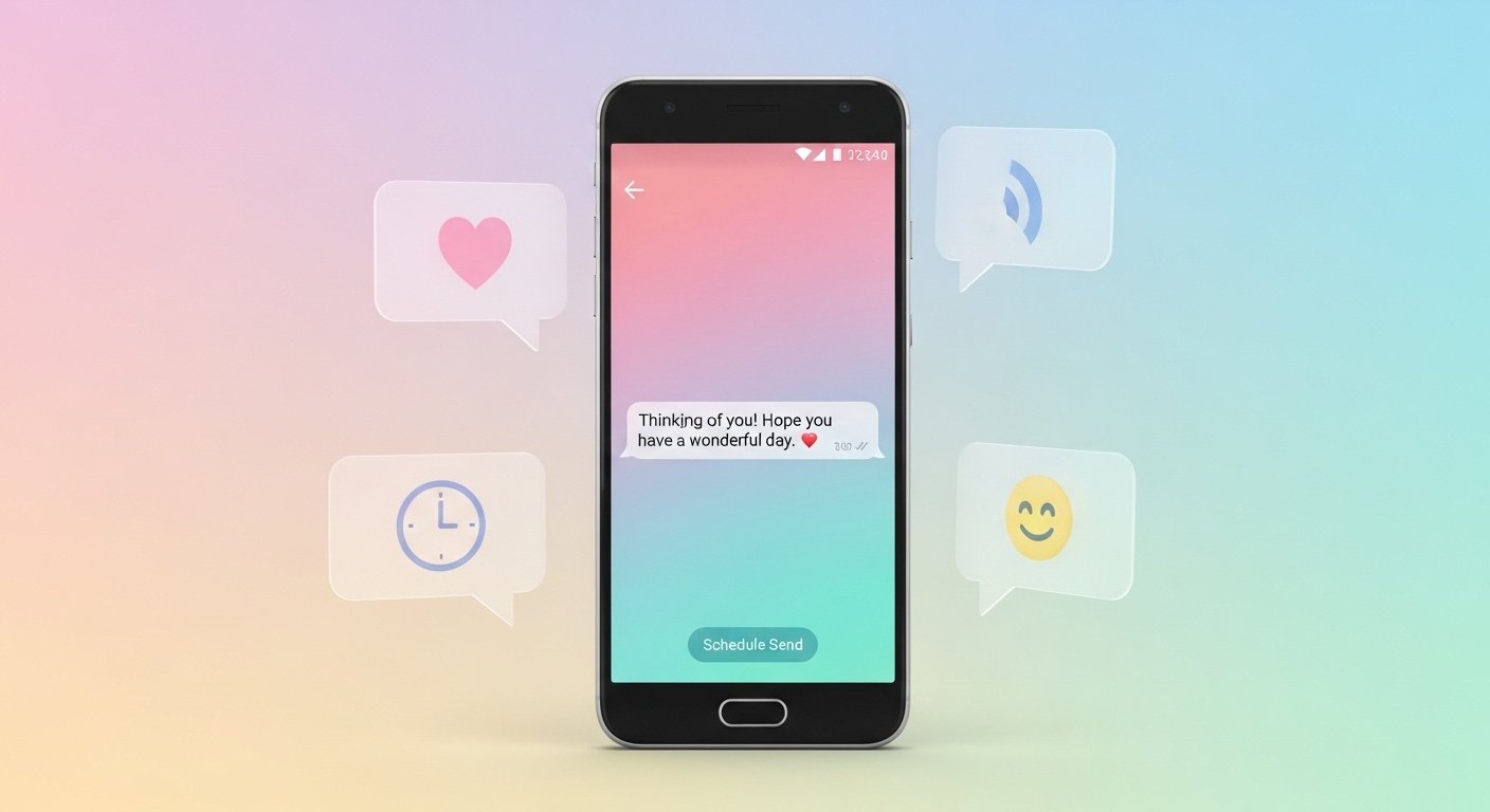 how to schedule a text message on android