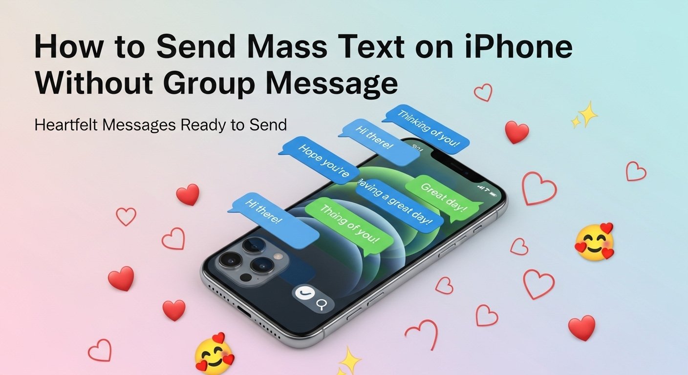 how to send mass text on iphone without group message