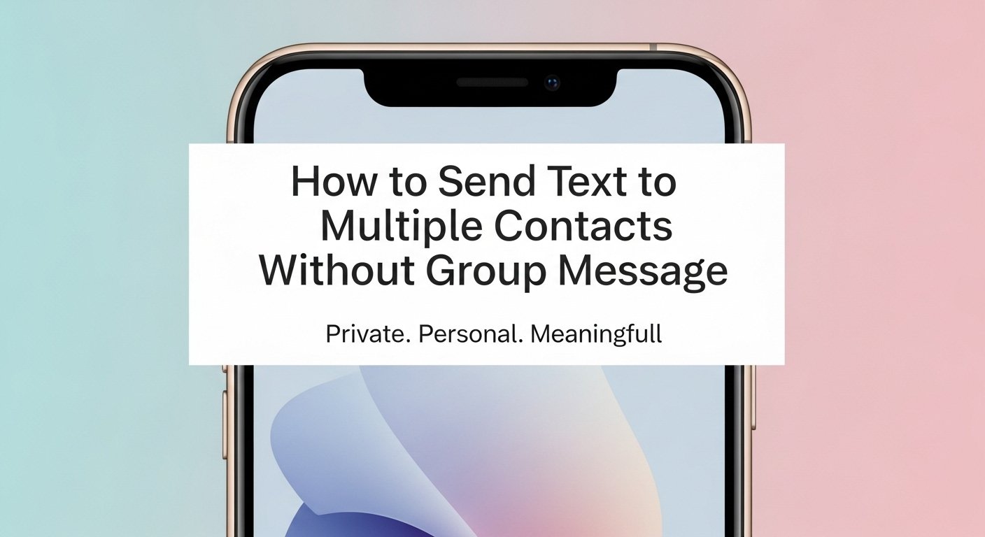 how to send text to multiple contacts without group message