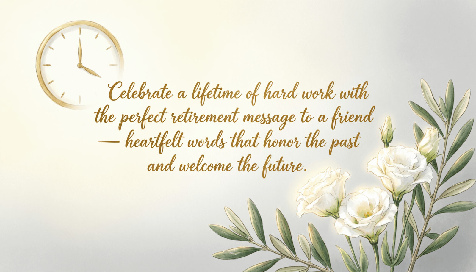 retirement message to a friend