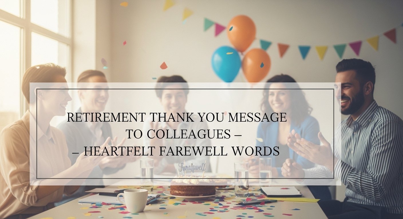 retirement thank you message to colleagues